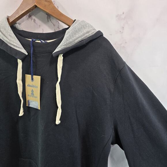 Chubbies Hoodie Mens Large Black Pullover Sweatshirt Night Schwoodie Gray - Picture 11 of 11